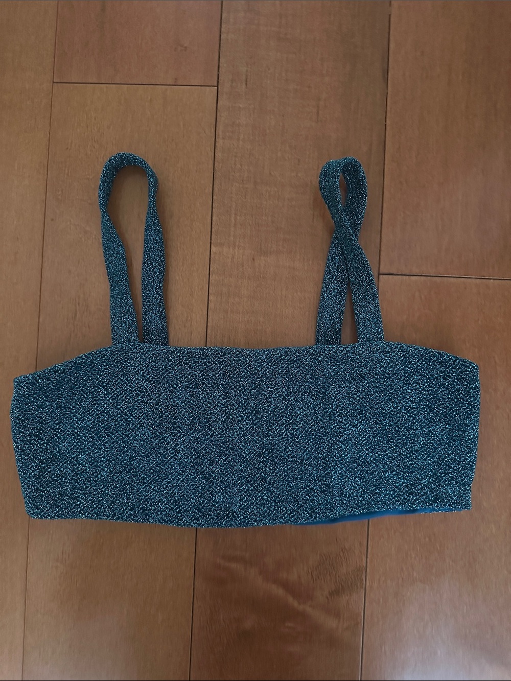 MIKOH Sparkle Blue Swimwear Top